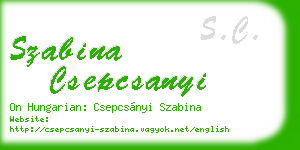 szabina csepcsanyi business card